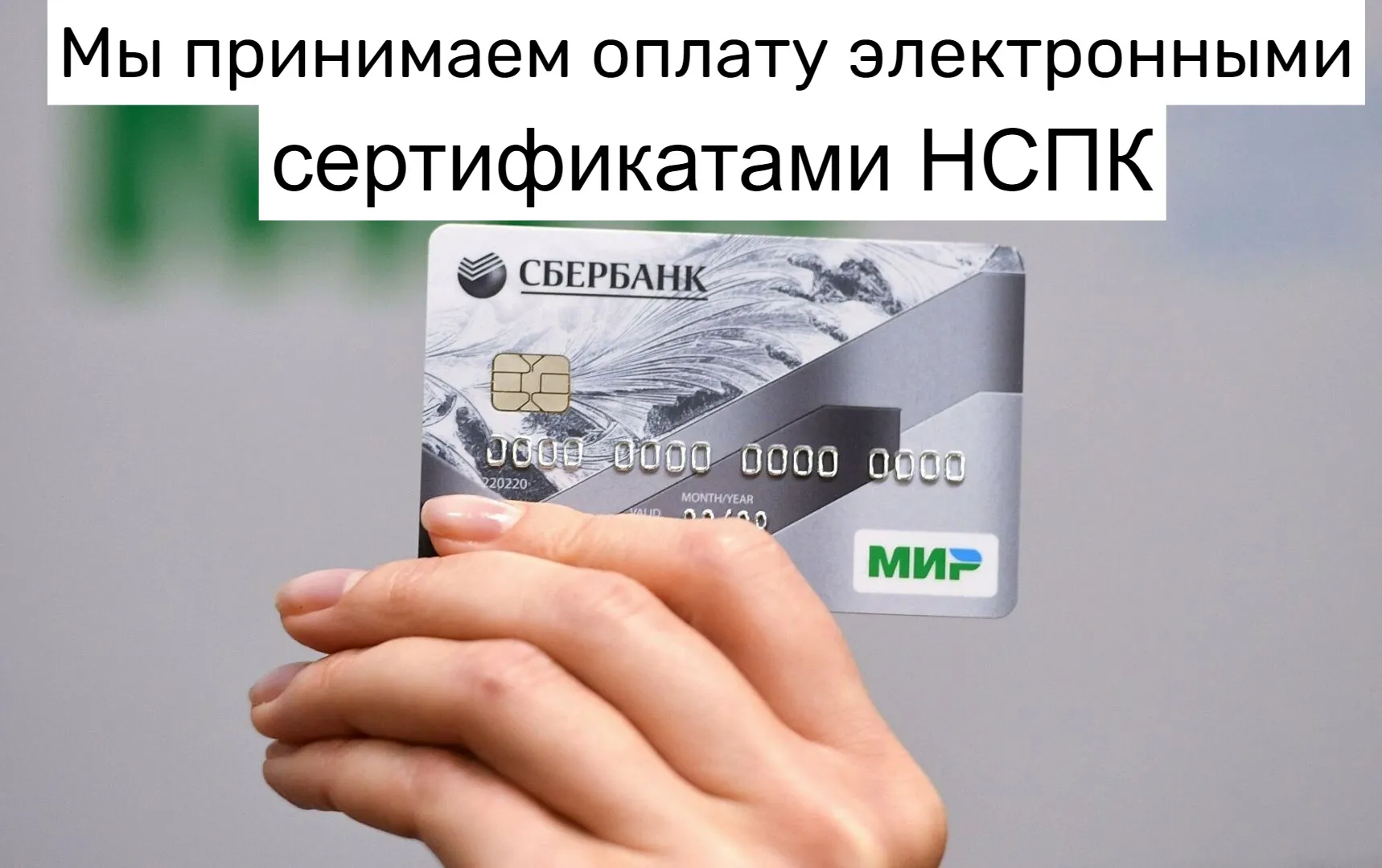 Мы принимаем оплату электронными сертификатами НСПК Мы принимаем оплату электронными сертификатами НСПК
