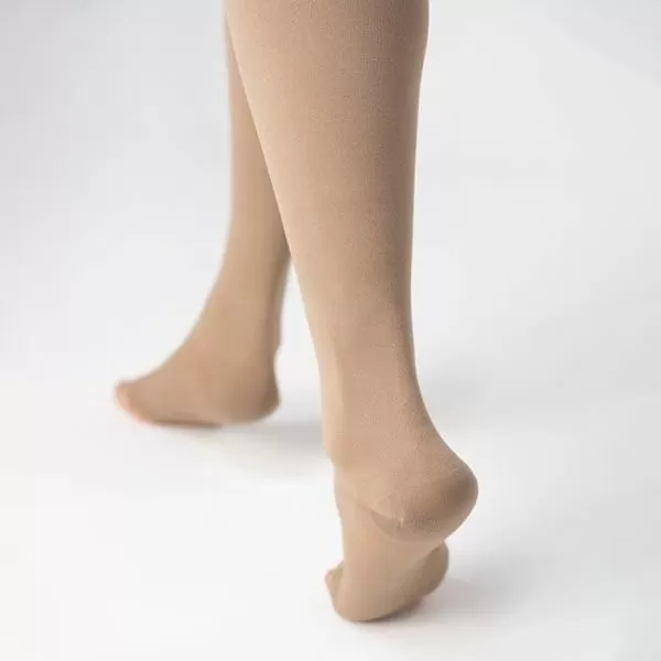 Чулки компрессионные Тривес ТК.230 унисекс 2 класс компрессии с открытым носком и гладкой резинкой цвет бежевый 