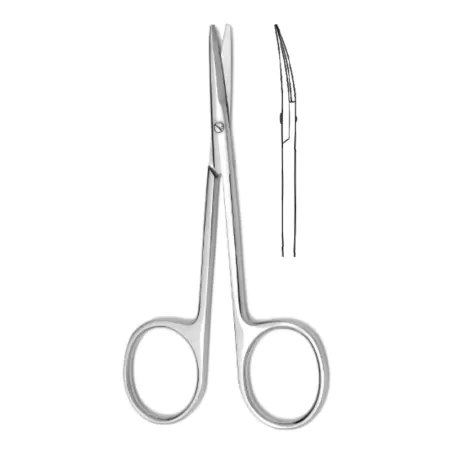 Ножницы глазные тупоконечные вертикально-изогнутые 113 мм Hilbro 10.0329.11