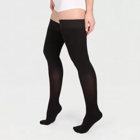 Чулки компрессионные IDEALISTA ID-300 унисекс 2 класс компрессии с закрытым носком и гладкой резинкой цвет черный 