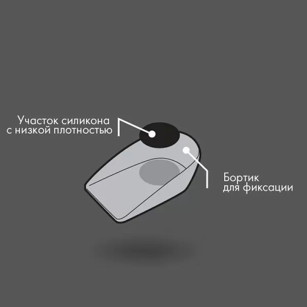 Подпяточник ортопедический силиконовый Comforma С 2406 с бортиком, пара  Подпяточник ортопедический силиконовый Comforma С 2406 с бортиком, пара