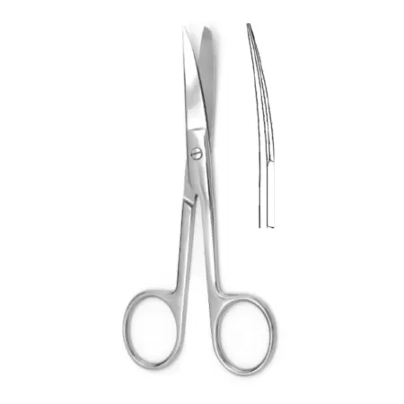 Ножницы с одним острым концом вертикально-изогнутые Hilbro