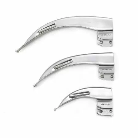 Ларингоскоп волоконно-оптический для экстренной медицины МЕДПЛАНТ ЛЭМ-02/ВО неонатальный, 3 клинка, артикул 1261