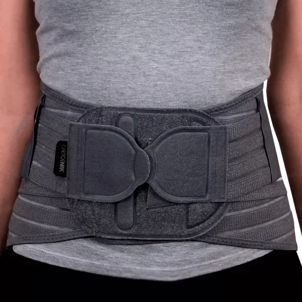 Корсет пояснично-крестцовый ОРТОНИК ПР-314 (усиленный), высота 25 см, 6 моделируемых ребер жесткости, серый