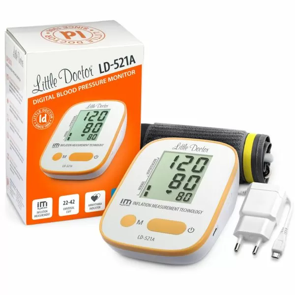 Тонометр автоматический на плечо Little Doctor LD 521A с манжетой 22-42 см и адаптером Тонометр автоматический на плечо Little Doctor LD 521A с манжетой 22-42 см и адаптером
