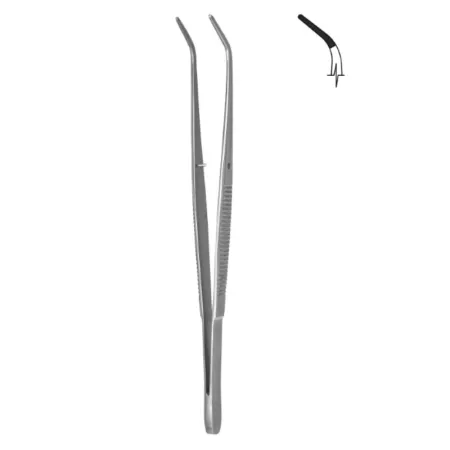 Пинцет зубной изогнутый 147х0,8 мм Hilbro 63.031.15