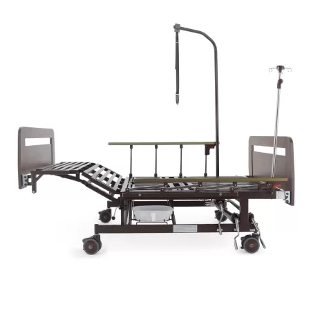 Кровать механическая MED-MOS E-45А ЛДСП венге ширина 120 см, с туалетом и функцией переворота