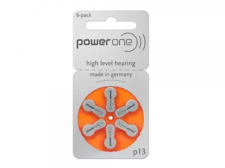 Батарейка для слуховых аппаратов Power One тип 13 (6 шт, блистер) Батарейка для слуховых аппаратов Power One тип 13 (6 шт, блистер)