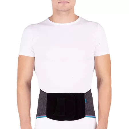 Корсет ортопедический для мужчин Тривес Evolution Т-1581, высота 25см, 4 ребра жесткости, черный 