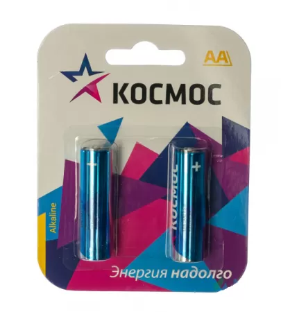 Батарейки пальчиковые Космос LR06 (АА) (2 шт в уп.) Батарейки пальчиковые Космос LR06 (АА) (2 шт в уп.)
