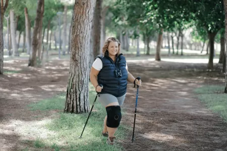 Бандаж на коленный сустав Orliman OPL480 с полицентрическими шарнирами, на полную ногу, черный 