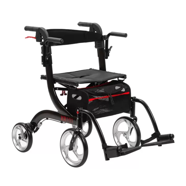 Ходунки-роллаторы ORTONICA XR101 с функцией трансформации в кресло-каталку, черные Ходунки-роллаторы ORTONICA XR101 с функцией трансформации в кресло-каталку, черные