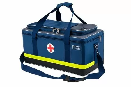 Набор реанимационный для оказания СМП МЕДПЛАНТ НРСП-01 в сумке реанимационной СР-03 с набором для коникотомии, с аспиратором, артикул 455