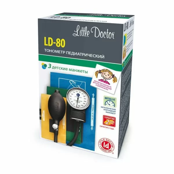 Тонометр механический на плечо Little Doctor LD-80 с 3 детскими манжетами без стетоскопа Тонометр механический на плечо Little Doctor LD-80 с 3 детскими манжетами без стетоскопа