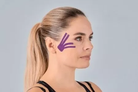 Кинезио тейп для лица шелк BBalance BBTape 5см*5м (Face Tape) фиолетовый