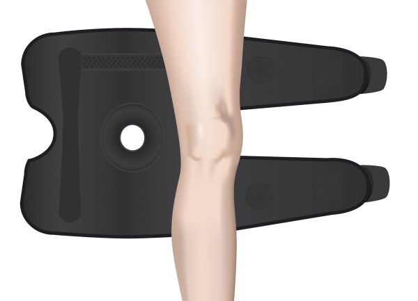 Ортез коленного сустава Orliman 7119 с пружинными ребрами жесткости, размер универсальный, черный